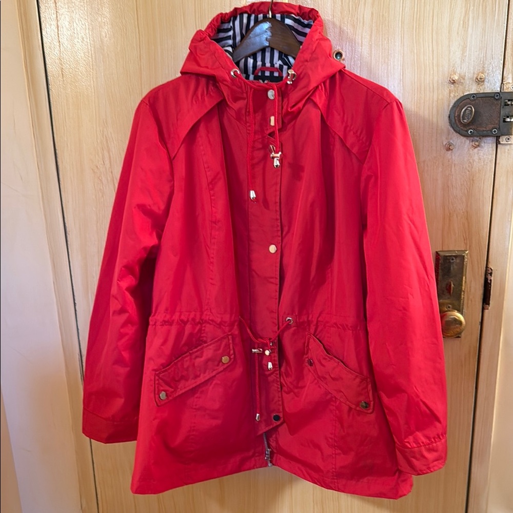 Red Hooded Women's Jacket